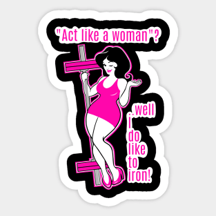 Women who Iron Sticker